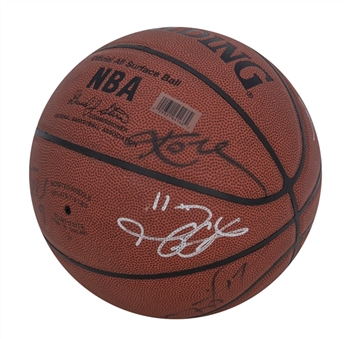 2004 Los Angeles Lakers Team Signed Spalding Basketball With 14 Signatures Including Kobe Bryant (JSA)
